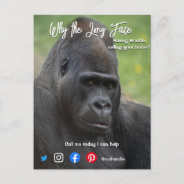 postal de propiedad inmobiliaria larga cara ape