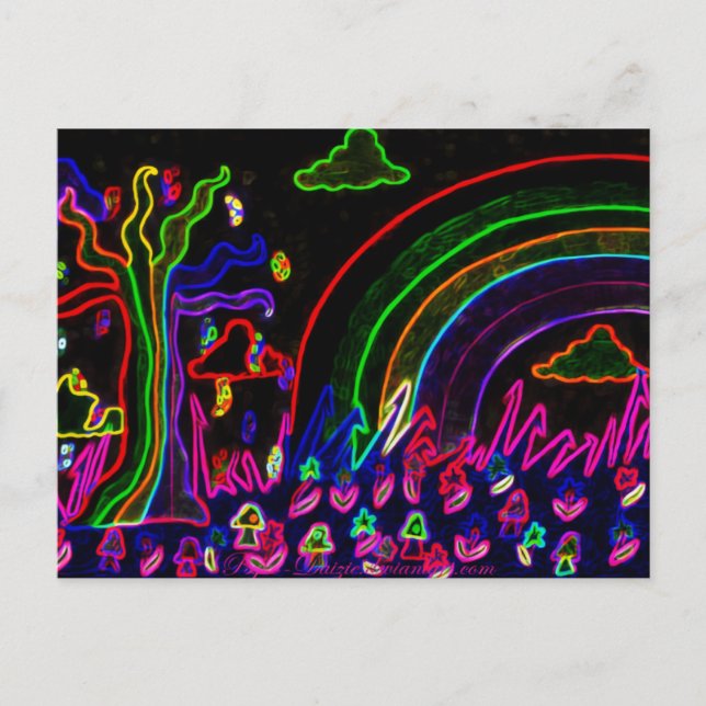 Postal de Psiko-Daizie Neon Nature (Anverso)