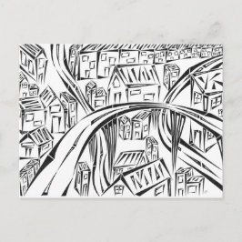 Postal de pueblo circundante