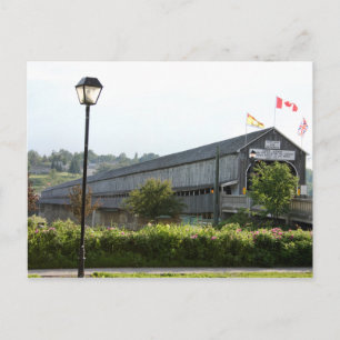 Postal de puente cubierto más larga del puente Har