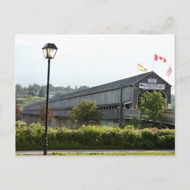 Postal de puente cubierto más larga del puente Har (Anverso)