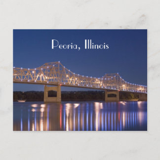 Postal de Puente Peoria Illinois Murray Baker