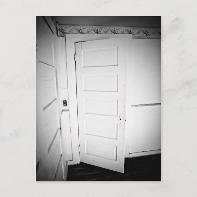 Postal de puerta espeluznante (Anverso)