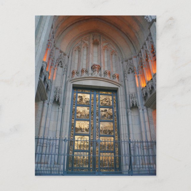 Postal de puertas de San Francisco Ghiberti (Anverso)