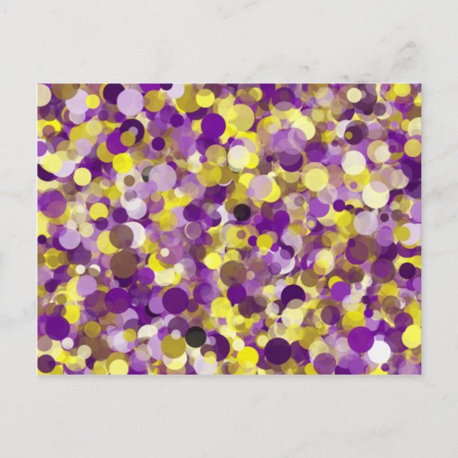Postal de punto amarillo morado (Anverso)