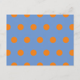 Postal de punto de polka (Denim Blue & Naranja)