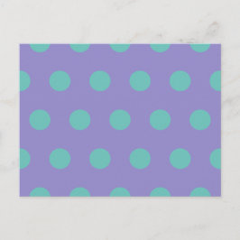 Postal de punto de polka (Lavanda y Aqua)