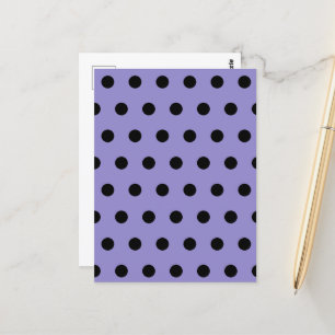 Postal de punto de polka (Lavanda y negro)