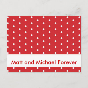 Postal de puntos de polka