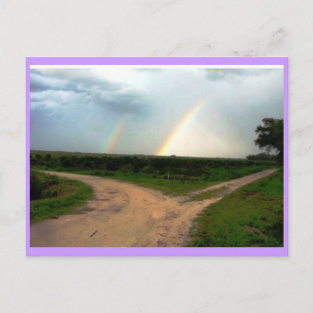 POSTAL DE QUÉ MANERA AHORA, DOBLE LLUVIA EN LAS CRUZADAS (Anverso)