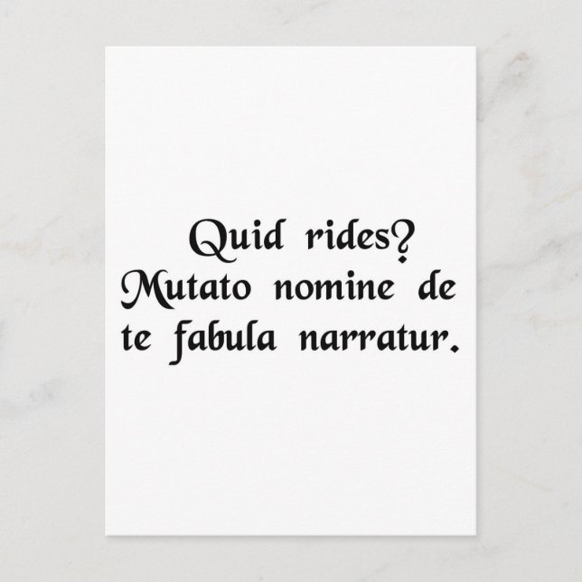 Postal ¿De qué te ríes? Sólo cambia el nombre...... (Anverso)