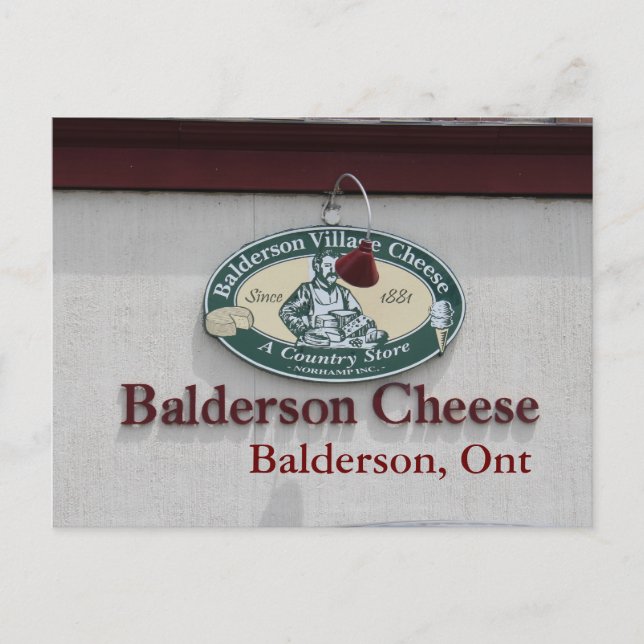 Postal de queso de Balderson (Anverso)