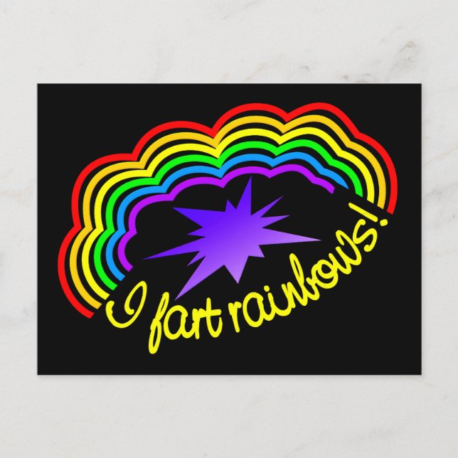Postal de Rainbow Farts, personalizar (Anverso)