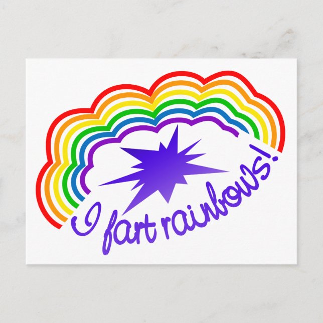 Postal de Rainbow Farts, personalizar (Anverso)