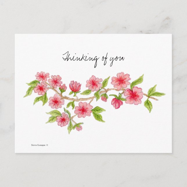 Postal de rama de cerezo (Anverso)