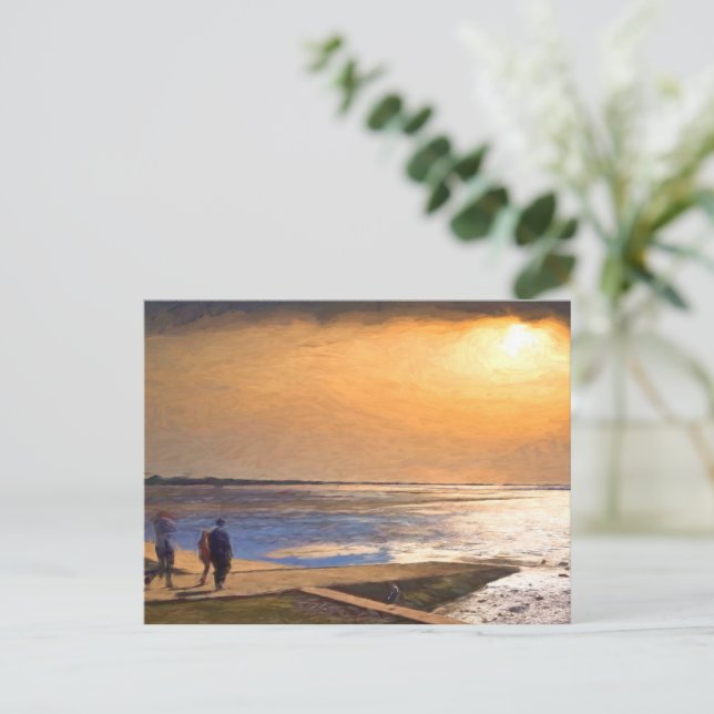 Postal de rampa de barco | Arte digital original (Anverso de pie)