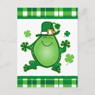 Postal de rana Leprechaun