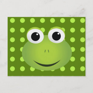 Postal de rana verde