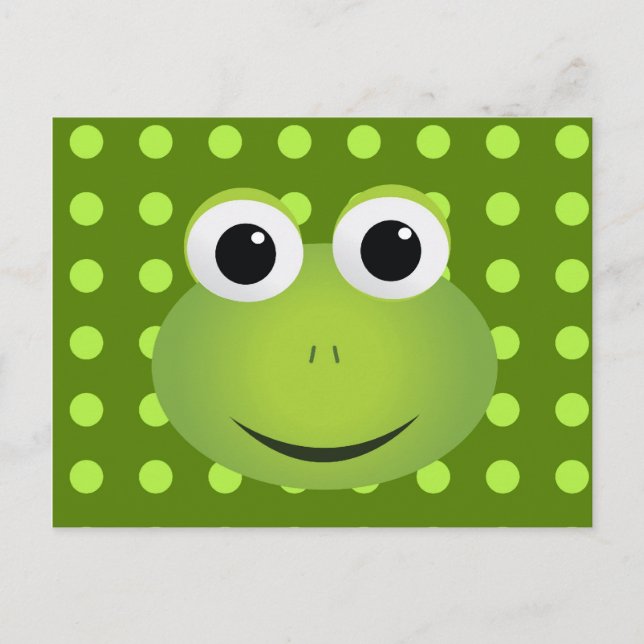 Postal de rana verde (Anverso)