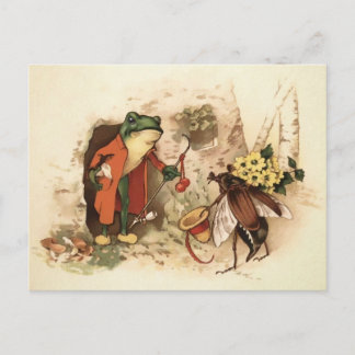 Postal de Rana y Bug Vintage