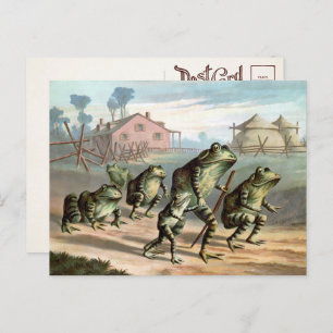 Postal de ranas vintage