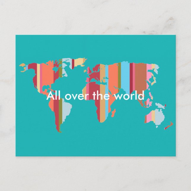 postal de rayas del mundo (Anverso)