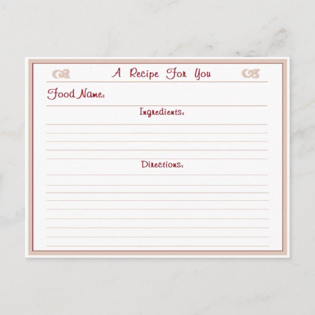 Postal de receta de bonito (Anverso)