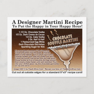 Postal de receta de Martini Souffate de chocolate