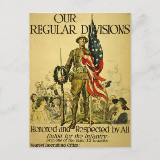 Postal de reclutamiento americana del poster de