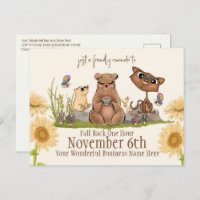 Postal de recordatorio de cambio de tiempo de caíd