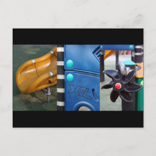 Postal de recreo para niños de composición urbana