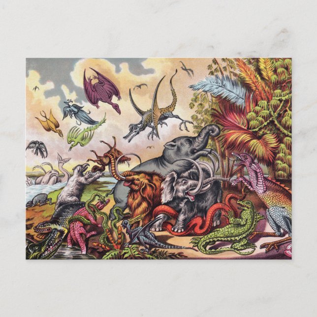 Postal de recreo prehistórica (Anverso)