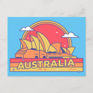 Postal de recuerdo de viajes de Australia