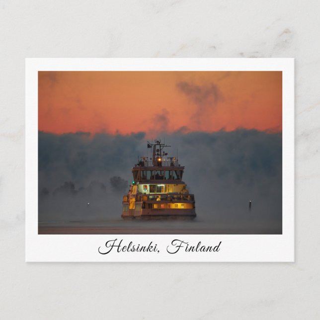 Postal de recuerdo del ferry Suomelinna Helsinki (Anverso)