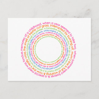 postal de recuerdos infantiles