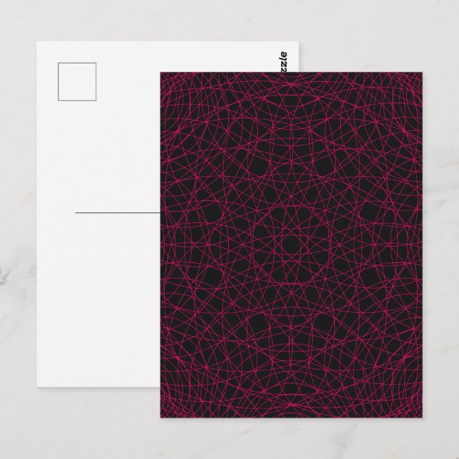 Postal de red de neón completa (negro) - Personali (Anverso / Reverso)