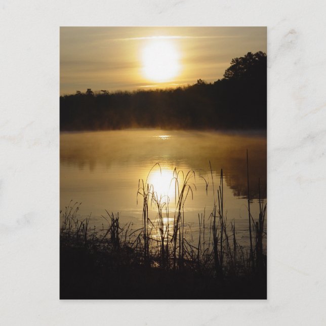 Postal de reflexión del lago Sunrise (Anverso)