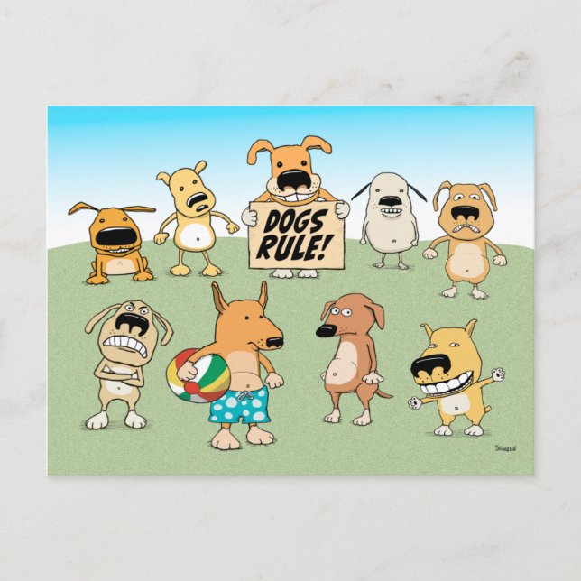 Postal de reglas de perros (Anverso)