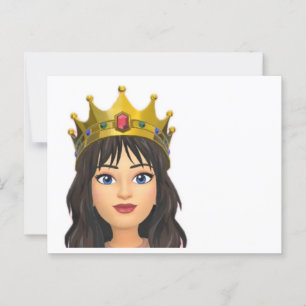 Postal de Reina en blanco
