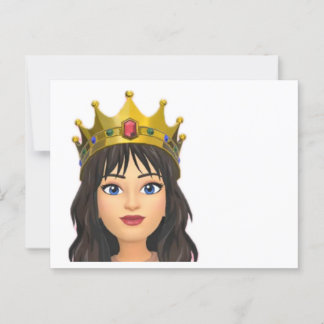 Postal de Reina en blanco