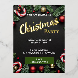 Postal de Relieve metalizado editable de invitació