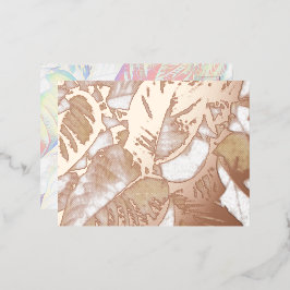 Postal de Relieve metalizado especial de ocasión