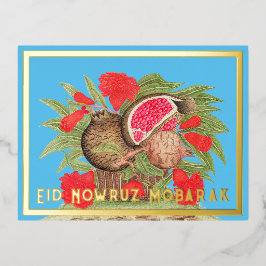Postal de Relieve metalizado Pomegranate de Eid No