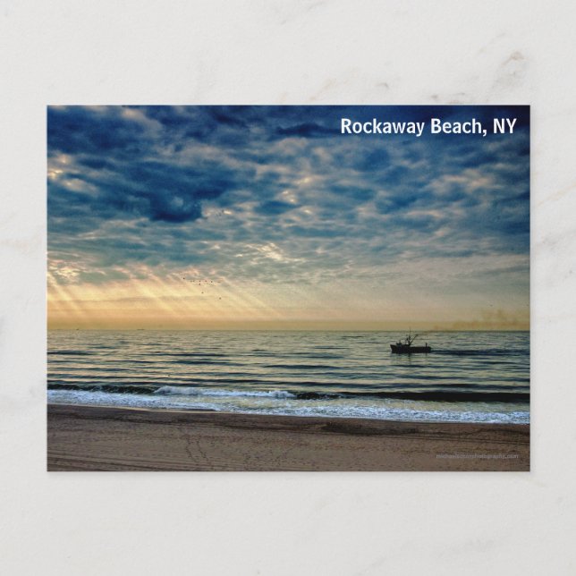 Postal de remolcadores y aves (Anverso)