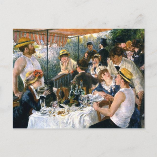Postal de Renoir, "Luncheon of the Boating Fiesta" (Anverso)