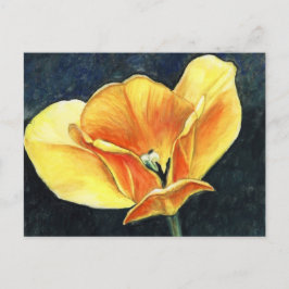 Postal de reproducción de arte de flor de tulipán