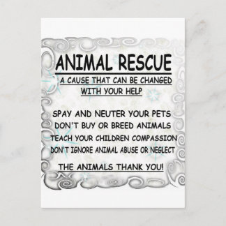 Postal de rescate animal