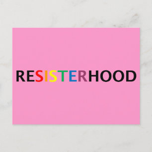 Postal de resistencia deslizante rosa