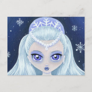 Postal de retrato de princesa de invierno