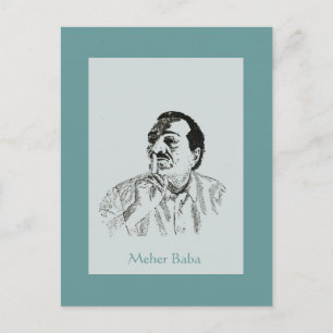 Postal de Retrato de Silencio Meher Baba
